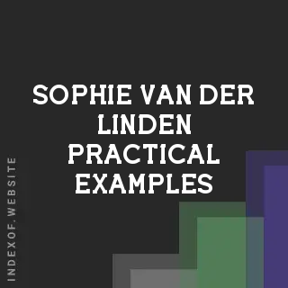 Sophie van der Linden Practical Examples | Indexof