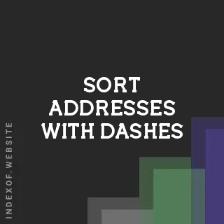 How to Sort Addresses with Dashes in GNU/Linux | GIS Data Guide