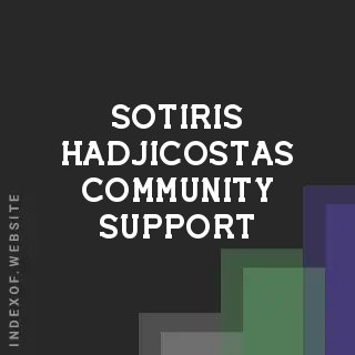 Sotiris Hadjicostas Community Support | Indexof
