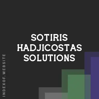 Sotiris Hadjicostas Solutions | Indexof