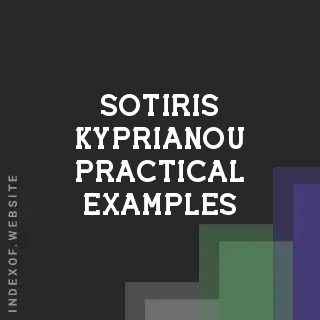 Sotiris Kyprianou Practical Examples | Indexof