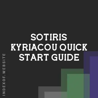 Sotiris Kyriacou Quick Start Guide | Indexof