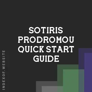 Sotiris Prodromou Quick Start Guide | Indexof