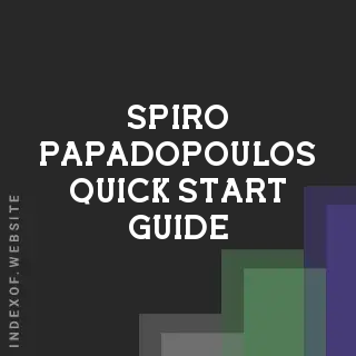 Spiro Papadopoulos Quick Start Guide | Indexof