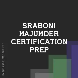 Sraboni Majumder Certification Prep | Indexof