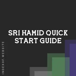 Sri Hamid Quick Start Guide | Indexof