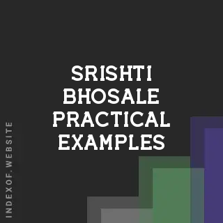 Srishti Bhosale Practical Examples | Indexof