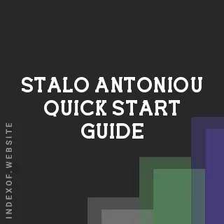 Stalo Antoniou Quick Start Guide | Indexof