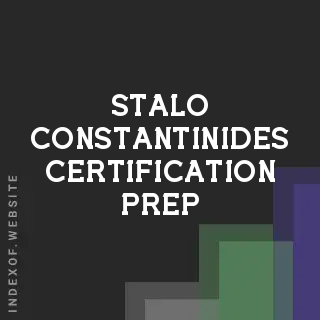 Stalo Constantinides Certification Prep | Indexof