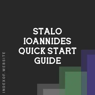 Stalo Ioannides Quick Start Guide | Indexof