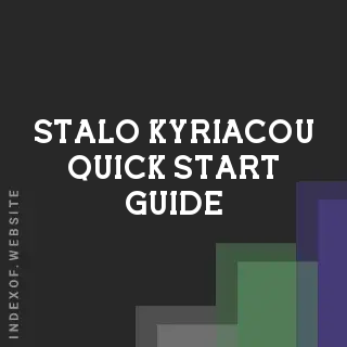Stalo Kyriacou Quick Start Guide | Indexof