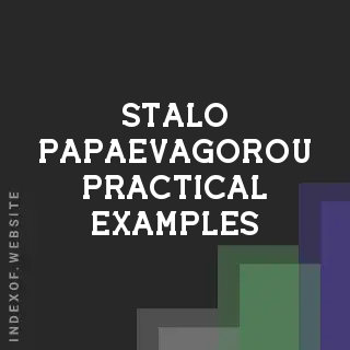 Stalo Papaevagorou Practical Examples | Indexof