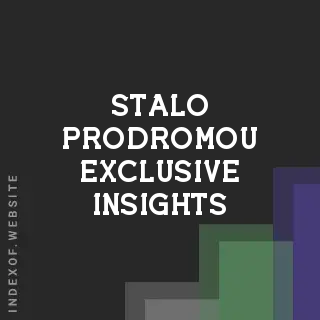 Stalo Prodromou Exclusive Insights | Indexof