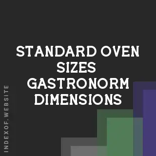 Standard Oven Sizes & Gastronorm Dimensions Guide (2026)