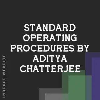 Standard Operating Procedures by Aditya Chatterjee | Indexof