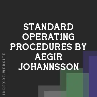Standard Operating Procedures by Aegir Johannsson | Indexof