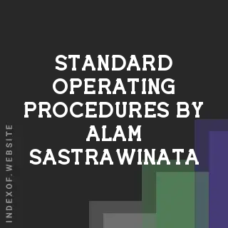 Standard Operating Procedures by Alam Sastrawinata | Indexof
