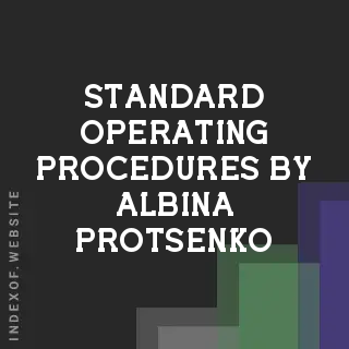 Standard Operating Procedures by Albina Protsenko | Indexof