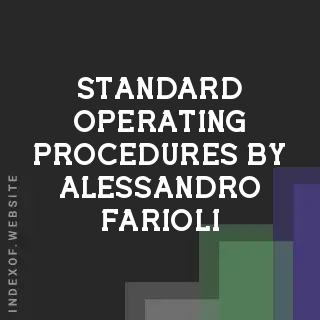 Standard Operating Procedures by Alessandro Farioli | Indexof