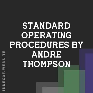 Standard Operating Procedures by Andre Thompson | Indexof