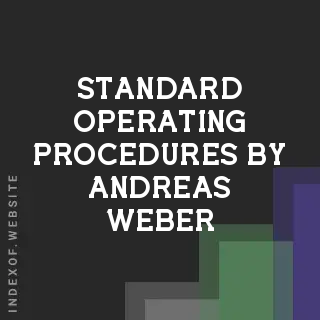 Standard Operating Procedures by Andreas Weber | Indexof