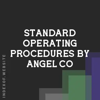 Standard Operating Procedures by Angel Co | Indexof