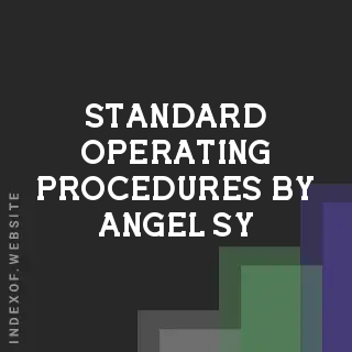 Standard Operating Procedures by Angel Sy | Indexof