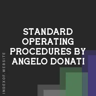 Standard Operating Procedures by Angelo Donati | Indexof