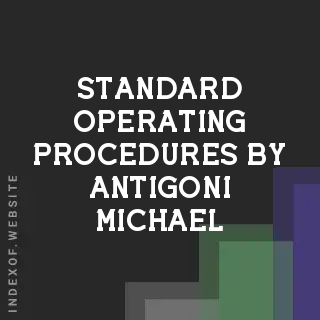 Standard Operating Procedures by Antigoni Michael | Indexof