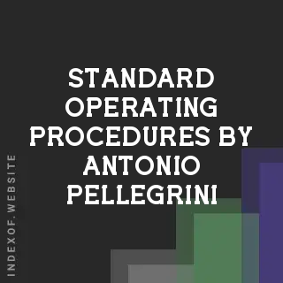 Standard Operating Procedures by Antonio Pellegrini | Indexof