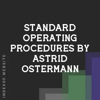 Standard Operating Procedures by Astrid Ostermann | Indexof