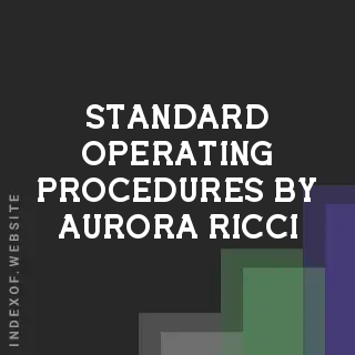 Standard Operating Procedures by Aurora Ricci | Indexof