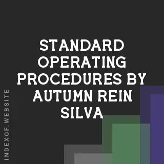 Standard Operating Procedures by Autumn Rein Silva | Indexof