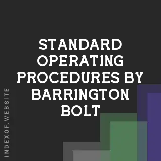 Standard Operating Procedures by Barrington Bolt | Indexof