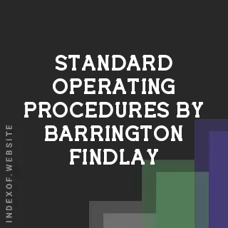 Standard Operating Procedures by Barrington Findlay | Indexof