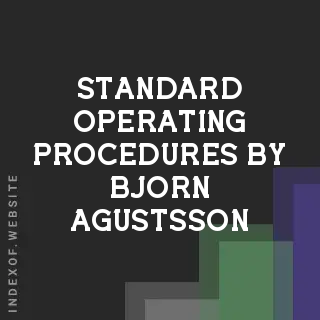 Standard Operating Procedures by Bjorn Agustsson | Indexof