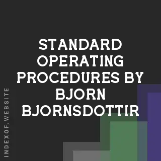Standard Operating Procedures by Bjorn Bjornsdottir | Indexof