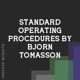 Standard Operating Procedures by Bjorn Tomasson | Indexof