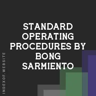 Standard Operating Procedures by Bong Sarmiento | Indexof