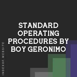 Standard Operating Procedures by Boy Geronimo | Indexof