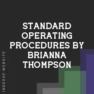 Standard Operating Procedures by Brianna Thompson | Indexof