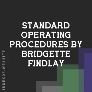 Standard Operating Procedures by Bridgette Findlay | Indexof