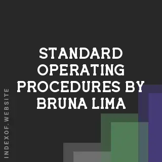 Standard Operating Procedures by Bruna Lima | Indexof