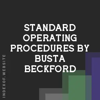 Standard Operating Procedures by Busta Beckford | Indexof