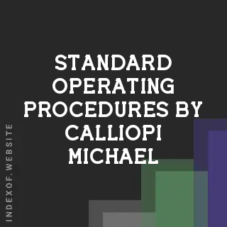 Standard Operating Procedures by Calliopi Michael | Indexof