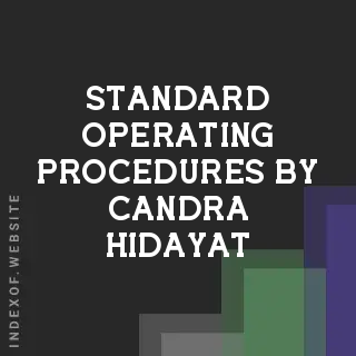Standard Operating Procedures by Candra Hidayat | Indexof