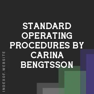 Standard Operating Procedures by Carina Bengtsson | Indexof