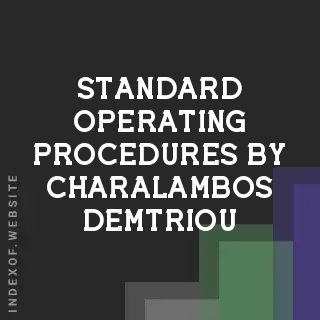 Standard Operating Procedures by Charalambos Demtriou | Indexof