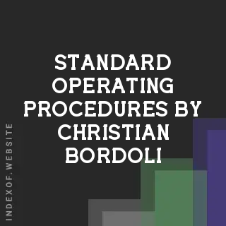 Standard Operating Procedures by Christian Bordoli | Indexof