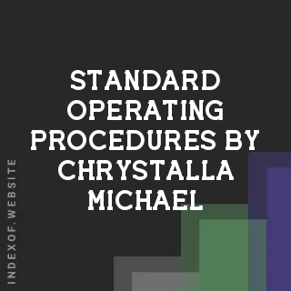 Standard Operating Procedures by Chrystalla Michael | Indexof